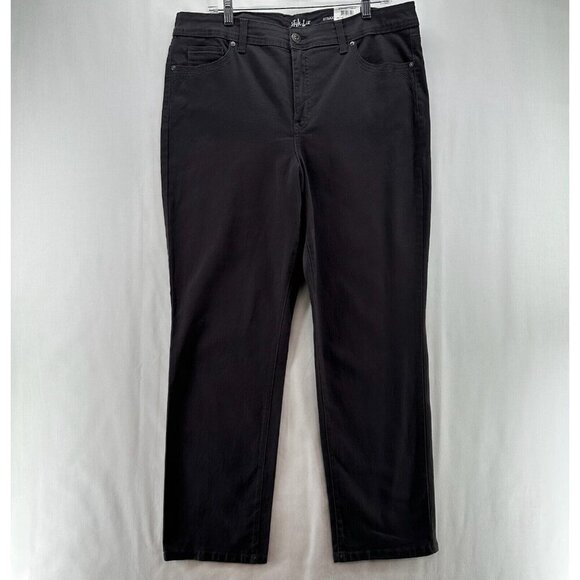 Style & Co Pants Women's 16S Highrise Tummy Control Straight Chino Carbon Gray - Picture 1 of 13